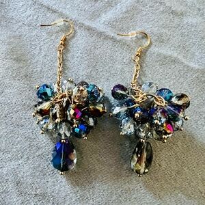Elegant Handmade Crystal Cluster Earrings